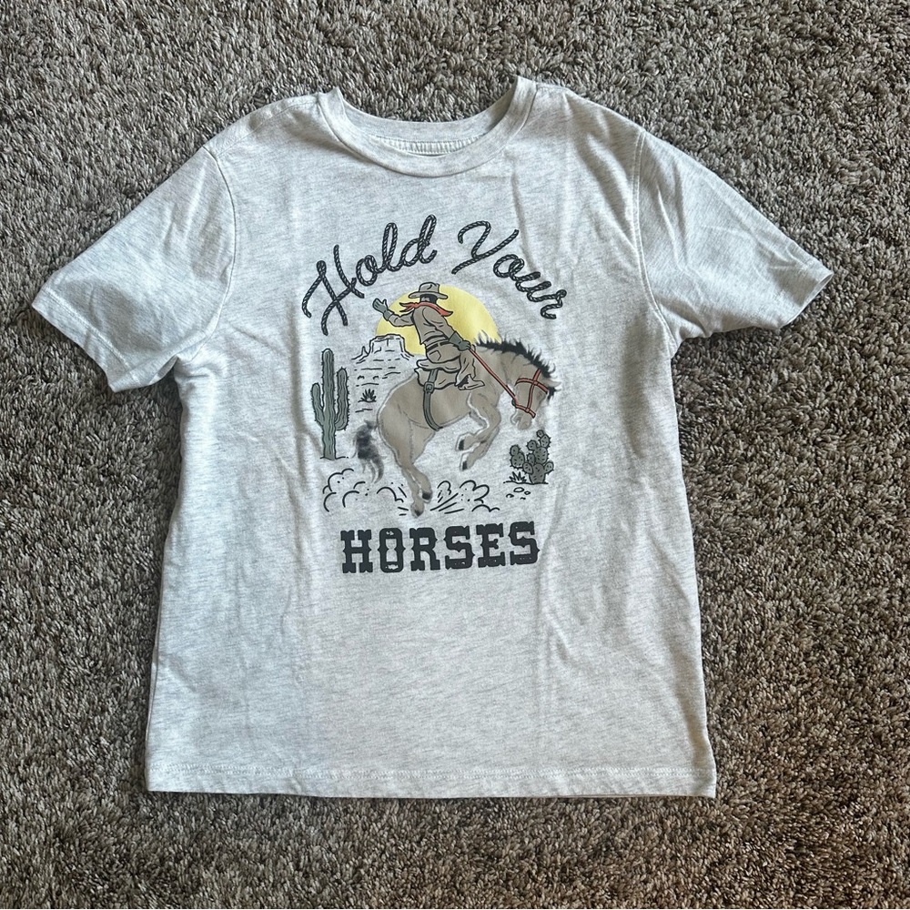 Youth‎ Light Gray 'Hold Your Horses' Tee
